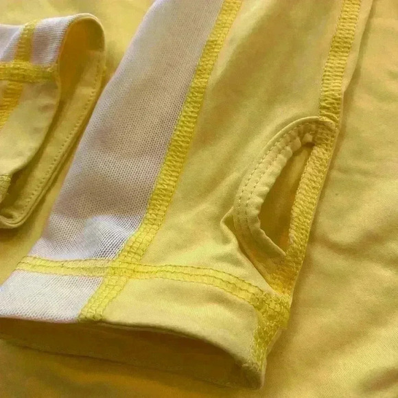 Lululemon Womens Crew Pullover Long sleeve yellow white netting activewear top 6 - Picture 6 of 13